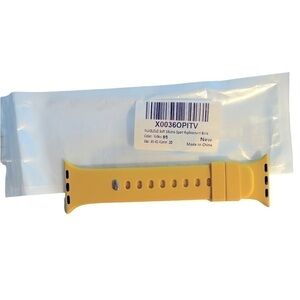 Apple Watch NWT Soft Silicone Yellow Sport Band Fits 38/40/41mm